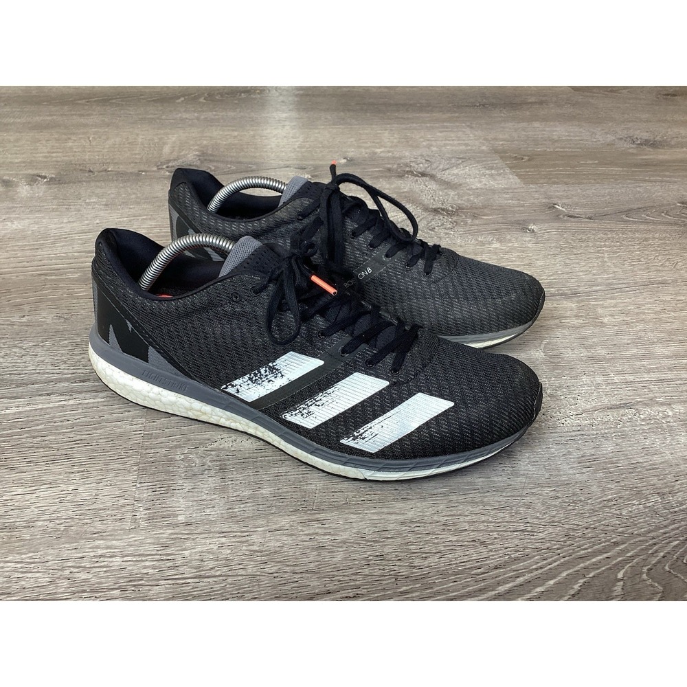 Adidas Adizero Boston 8 Core Black Men's Size 12.5 EG7892 Running Shoes Sneakers